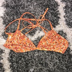 rare orange flower jolyn top